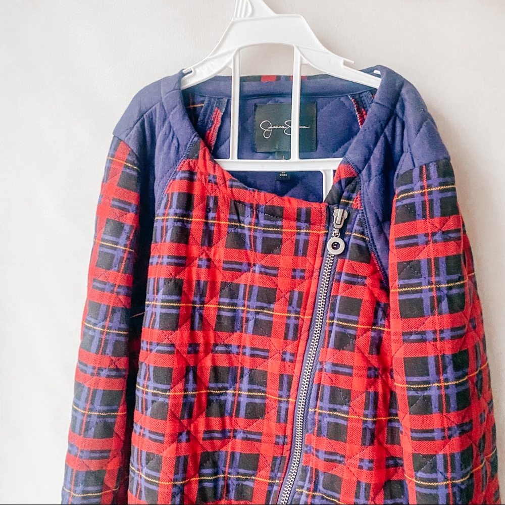 Jessica Simpson Plaid Zip Up Jacket